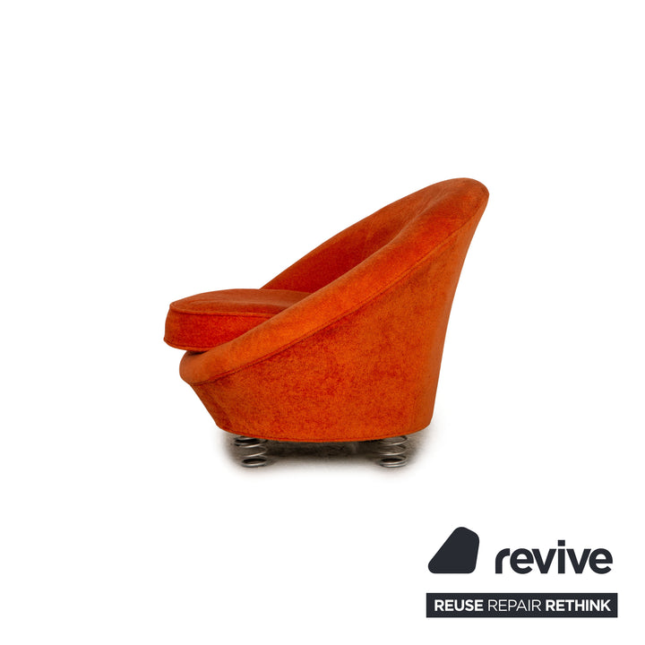 Bretz pool fabric armchair orange