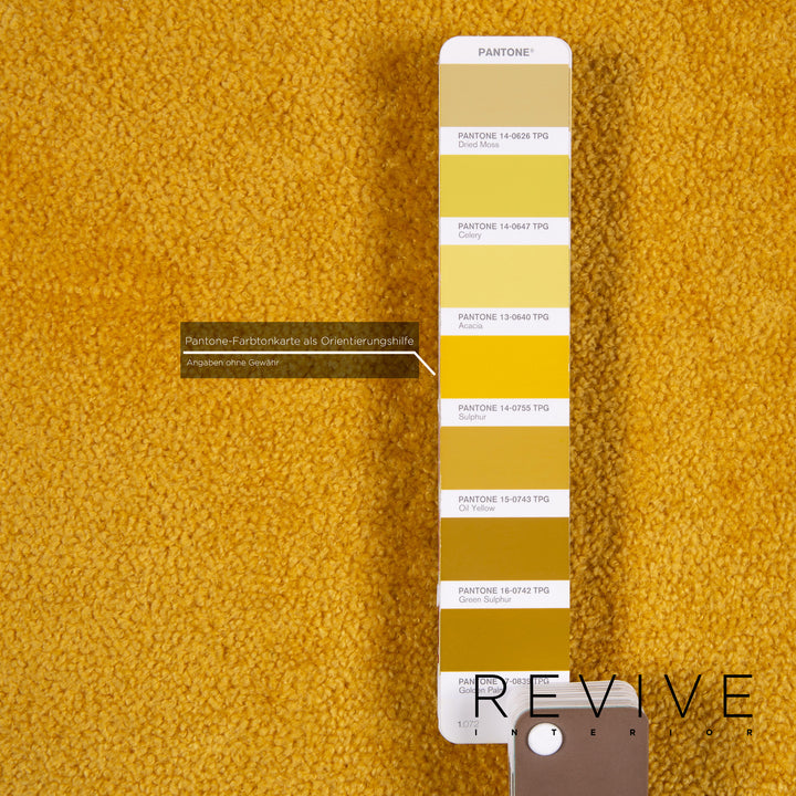 Bretz Velvet Fabric Stool Yellow #13559