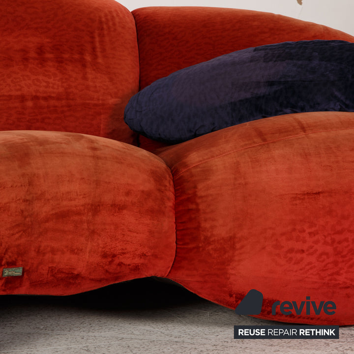Bretz Stoff Sofa Orange Zweisitzer Couch