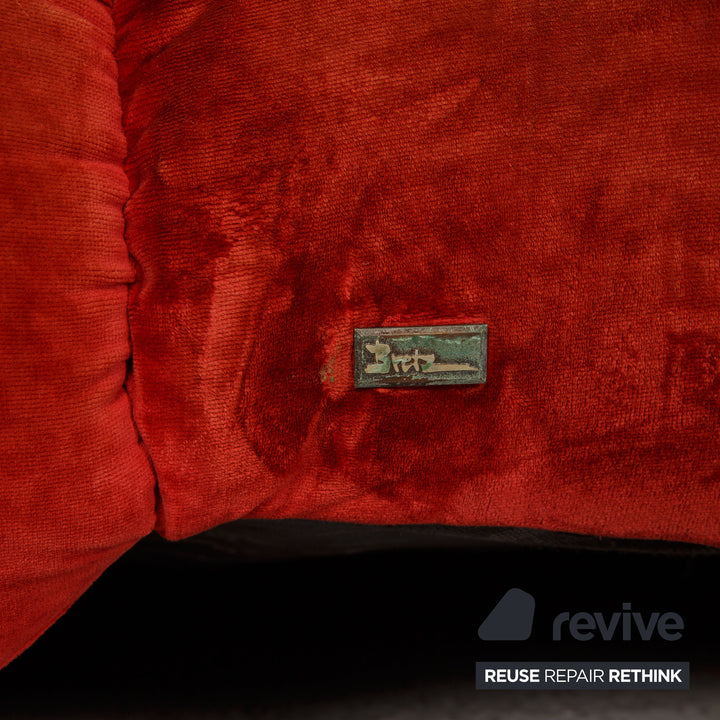 Bretz Stoff Sofa Orange Zweisitzer Couch
