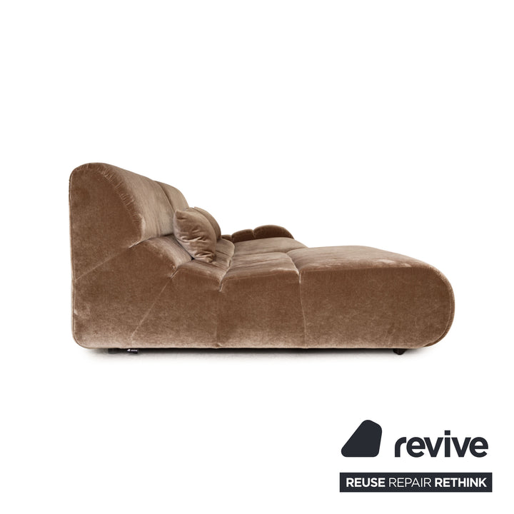 Bretz Wave Stoff Viersitzer Braun Sofa Couch