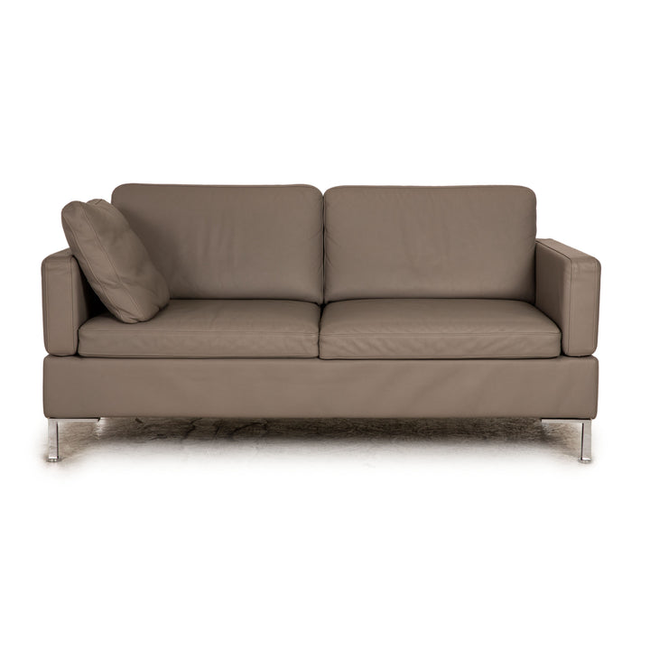 Brühl Alba Leder Zweisitzer Grau Sofa Couch