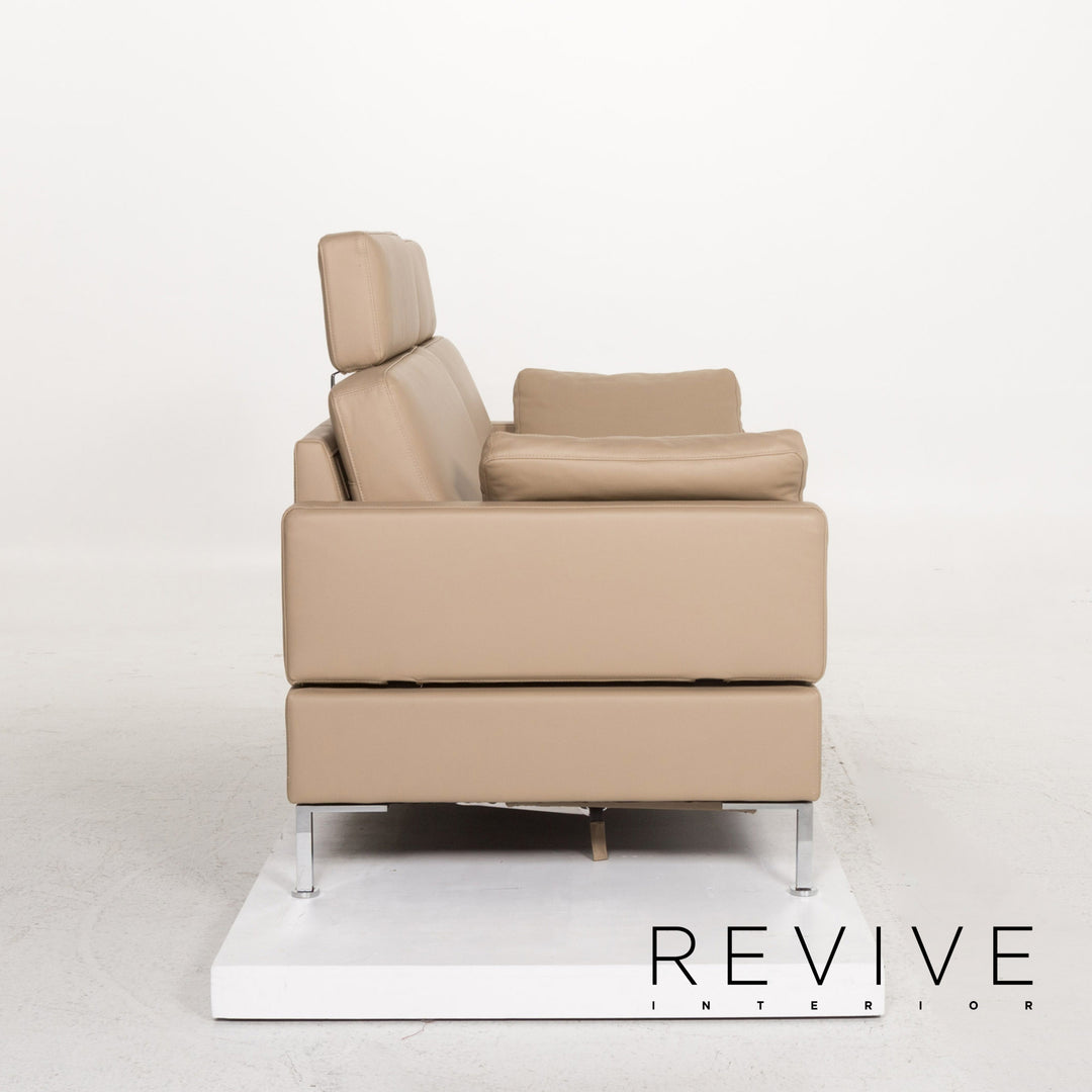 Brühl Collection Alba Leder Sofa Beige Zweisitzer Relaxfunktion Funktion Couch #13362
