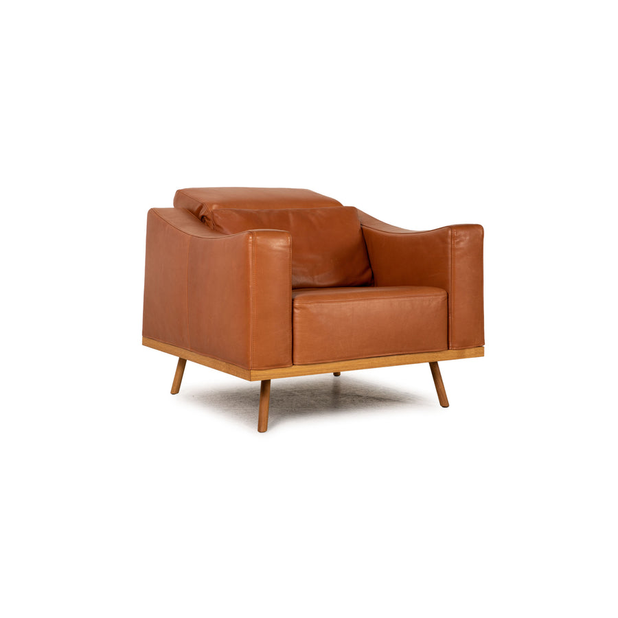 Brühl Deep Space Leder Sessel Cognac Funktion Relaxfunktion