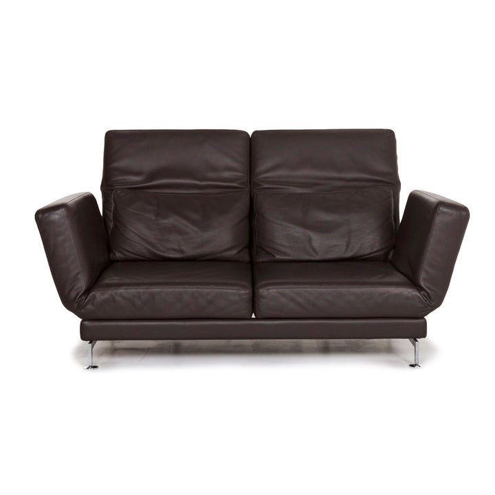Brühl Moule (medium) Leder Sofa Braun Dunkelbraun Relaxfunktion Funktion Couch #12703