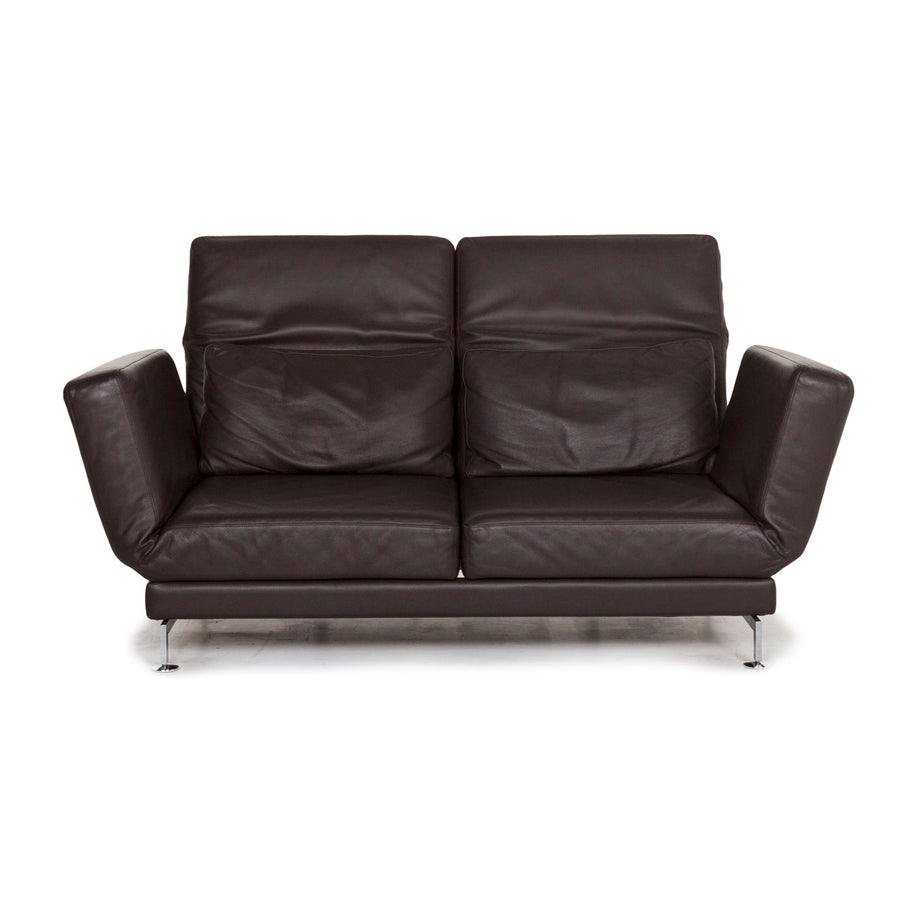 Brühl Moule (medium) leather sofa brown dark brown relax function couch #12703