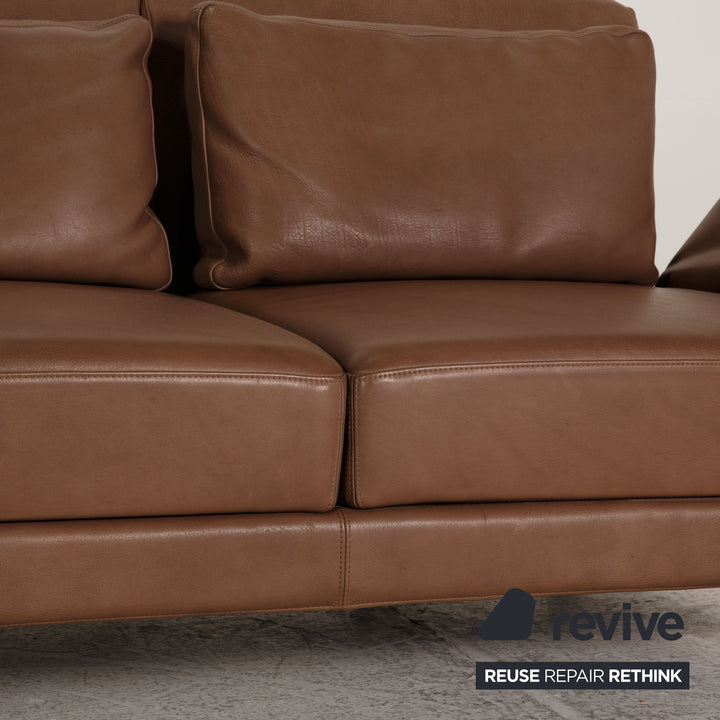 Brühl Moule Leder Sofa Braun Zweisitzer Couch Funktion Relaxfunktion