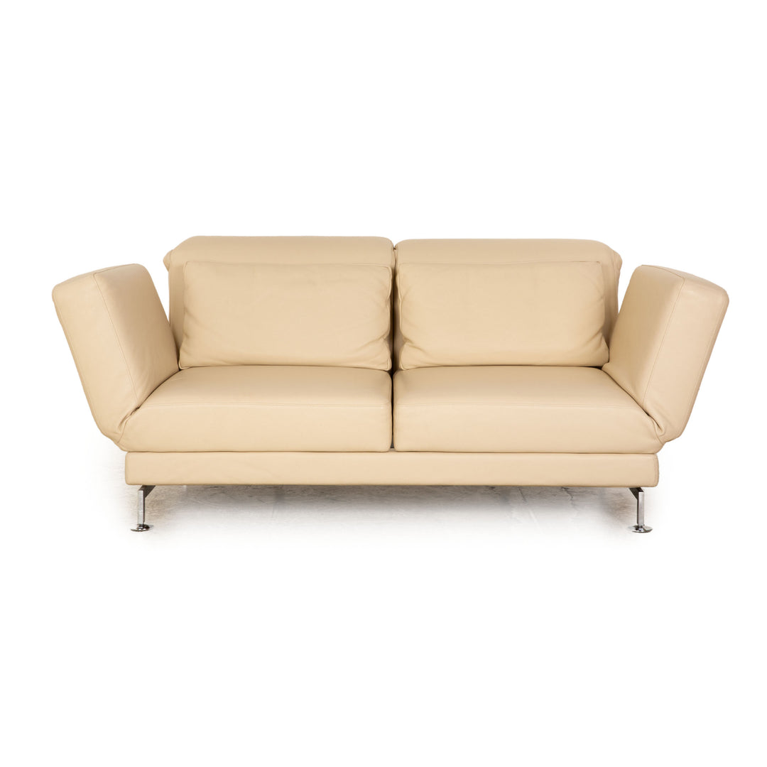Brühl Moule Leder Zweisitzer Creme manuelle Funktion Sofa Couch