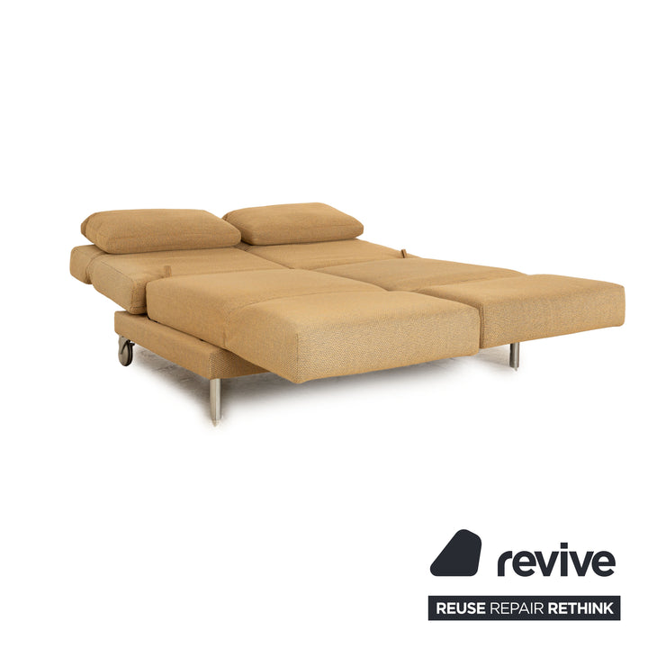 Brühl Moule Stoff Zweisitzer Beige Sofa Couch manuelle Funktion Schlaffunktion