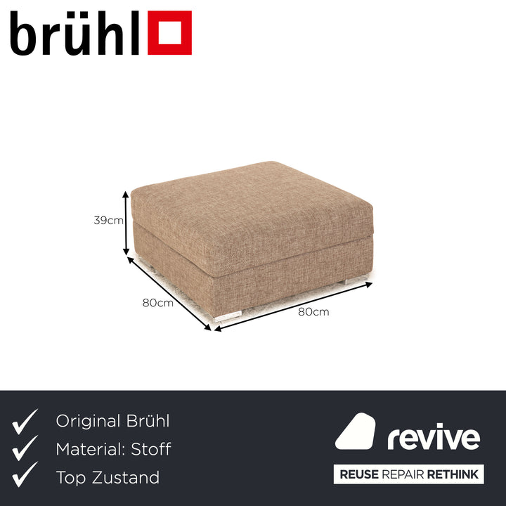 Brühl Nook Stoff Hocker Grau
