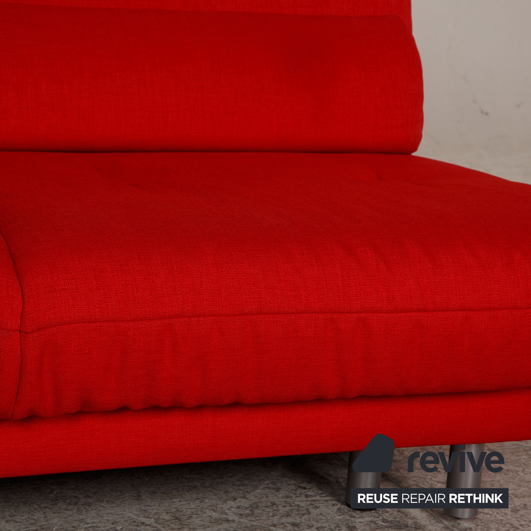 Brühl Quint Stoff Zweisitzer Rot Sofa Couch Schlaffunktion