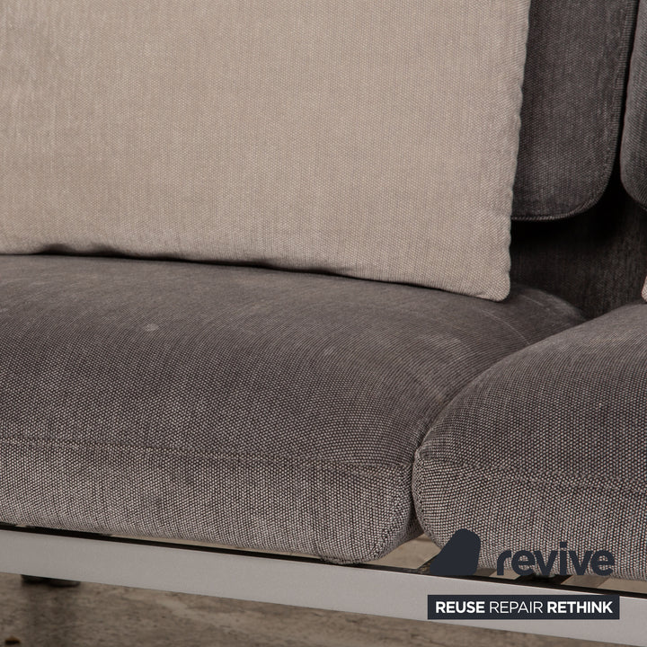 Brühl Roro fabric ESofa gray corner sofa couch function relax function sleeping function