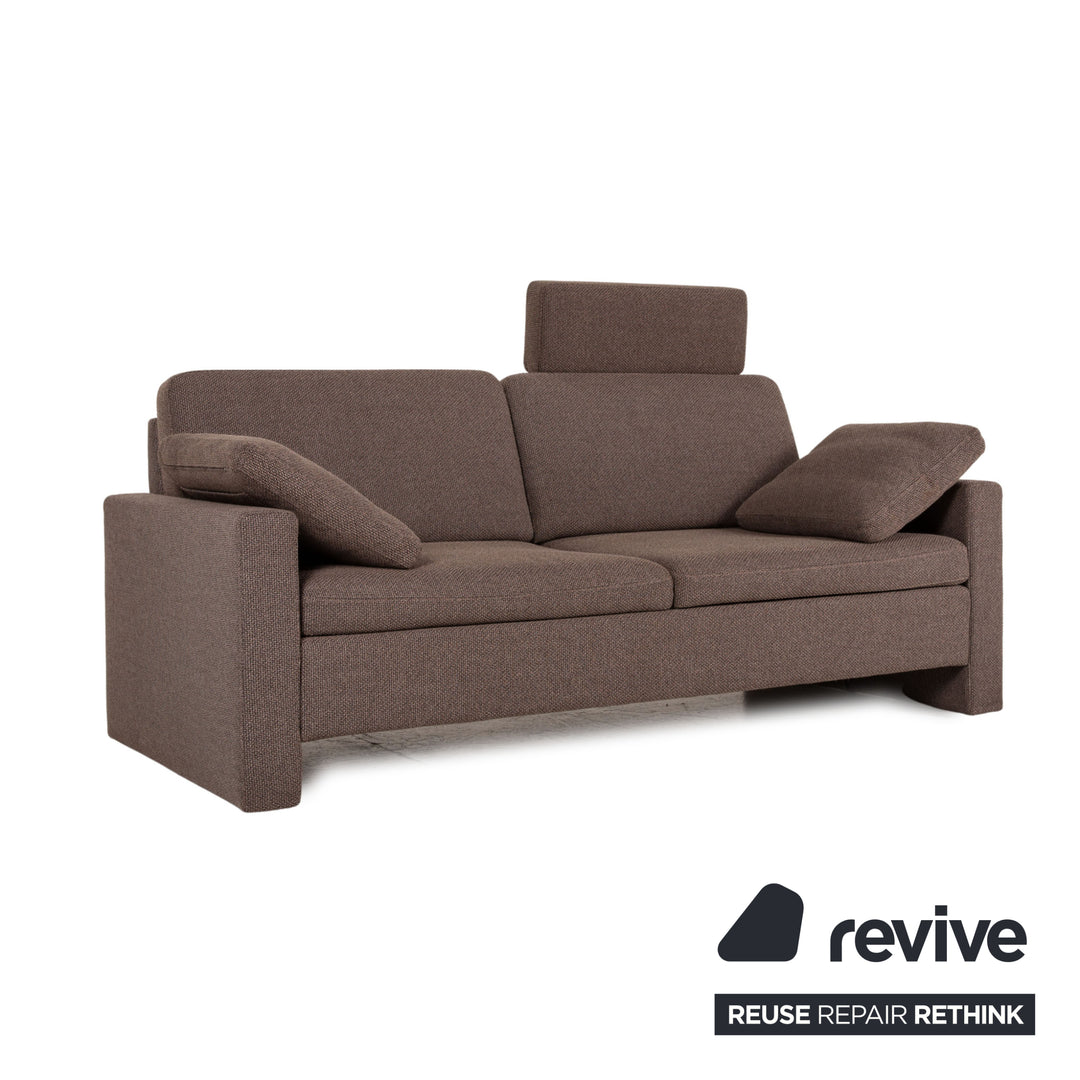 Brühl &amp; Sippold Alba fabric sofa brown two-seater couch