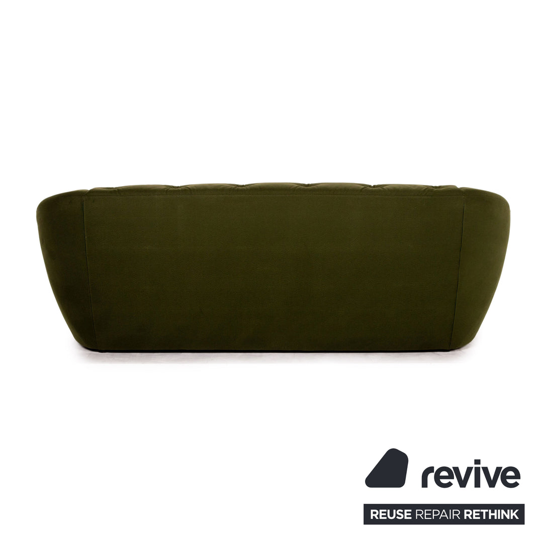Brühl &amp; Sippold Avec Plaisir fabric sofa green three-seater couch