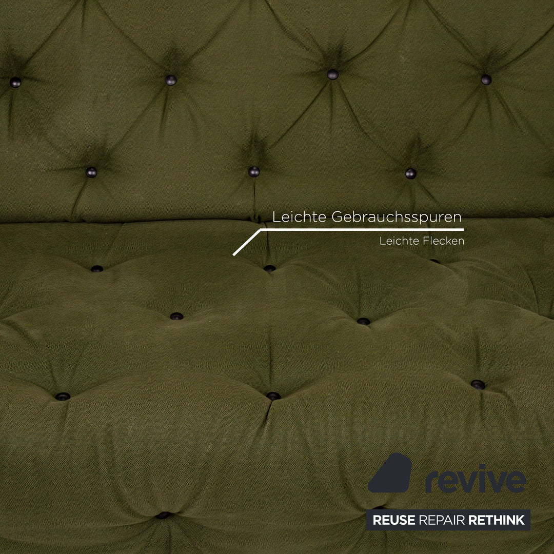 Brühl &amp; Sippold Avec Plaisir fabric sofa green three-seater couch