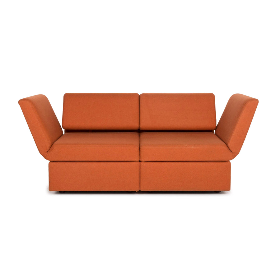 Brühl &amp; Sippold Brühl clip fabric sofa orange two-seater function relax function variable #12542
