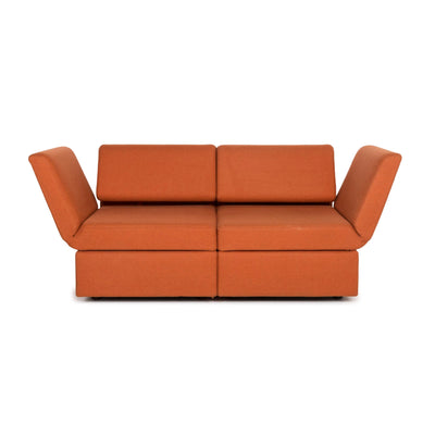 Brühl & Sippold Brühl Clip Stoff Sofa Orange Zweisitzer Funktion Relaxfunktion Variabel #12542