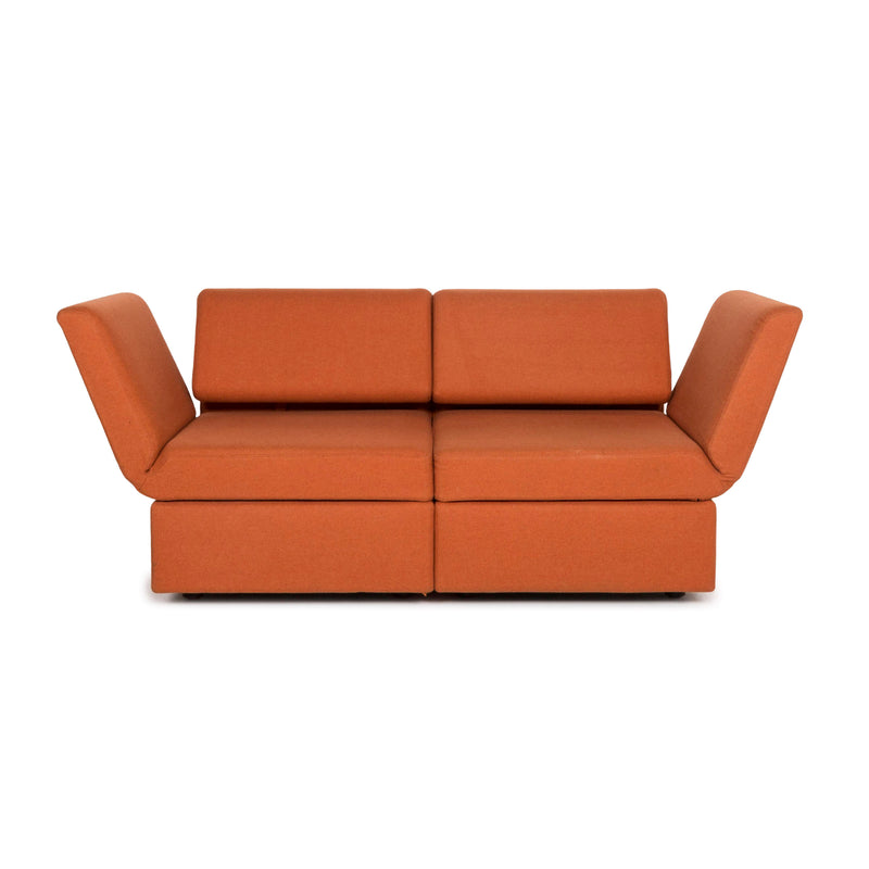 Brühl & Sippold Brühl Clip Stoff Sofa Orange Zweisitzer Funktion Relaxfunktion Variabel 