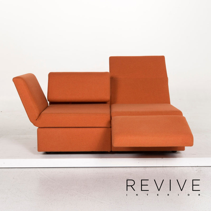 Brühl & Sippold Brühl Clip Stoff Sofa Orange Zweisitzer Funktion Relaxfunktion Variabel 