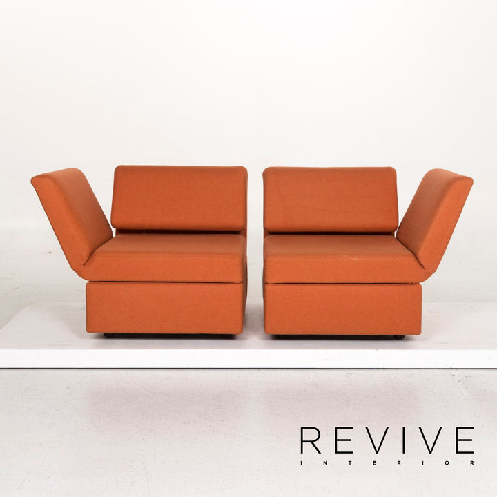 Brühl &amp; Sippold Brühl clip fabric sofa orange two-seater function relax function variable #12542