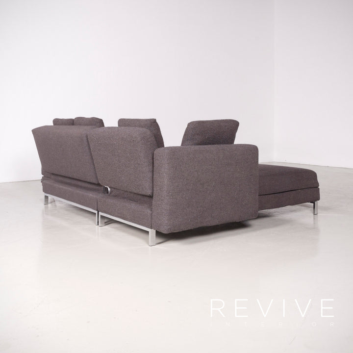 Brühl Four Two Designer Stoff Ecksofa Grau Sofa Couch #7201