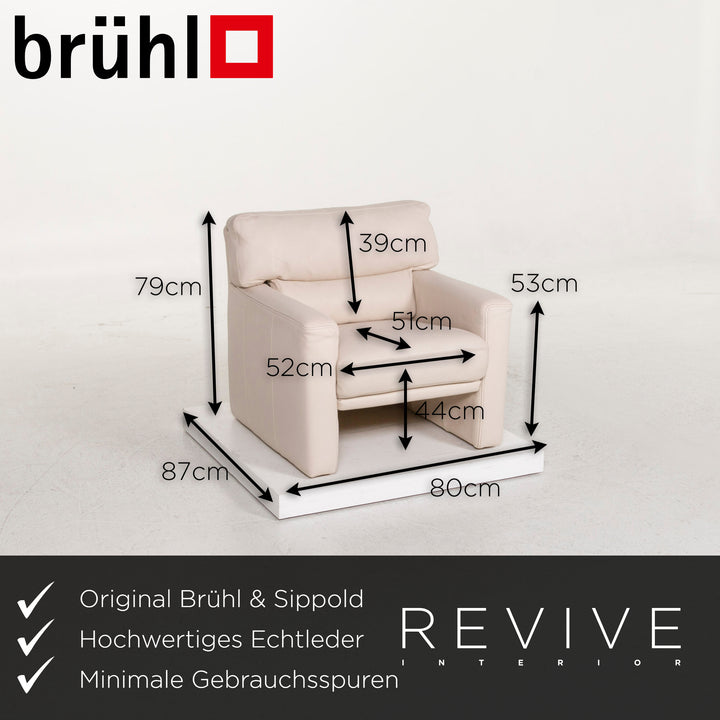 Brühl &amp; Sippold leather armchair cream #12022