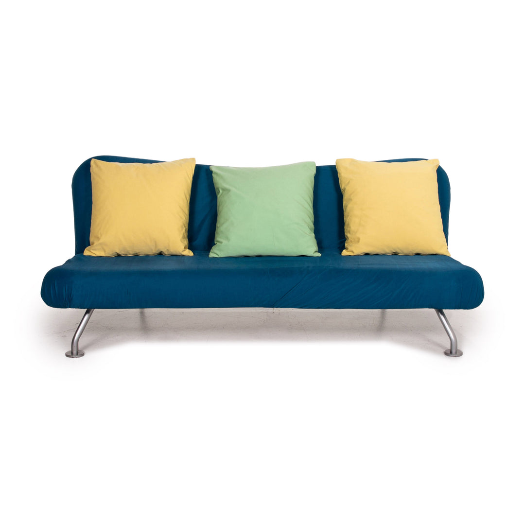 Brühl &amp; Sippold more sofa bed blue yellow three-seater sofa function sleeping function couch #478
