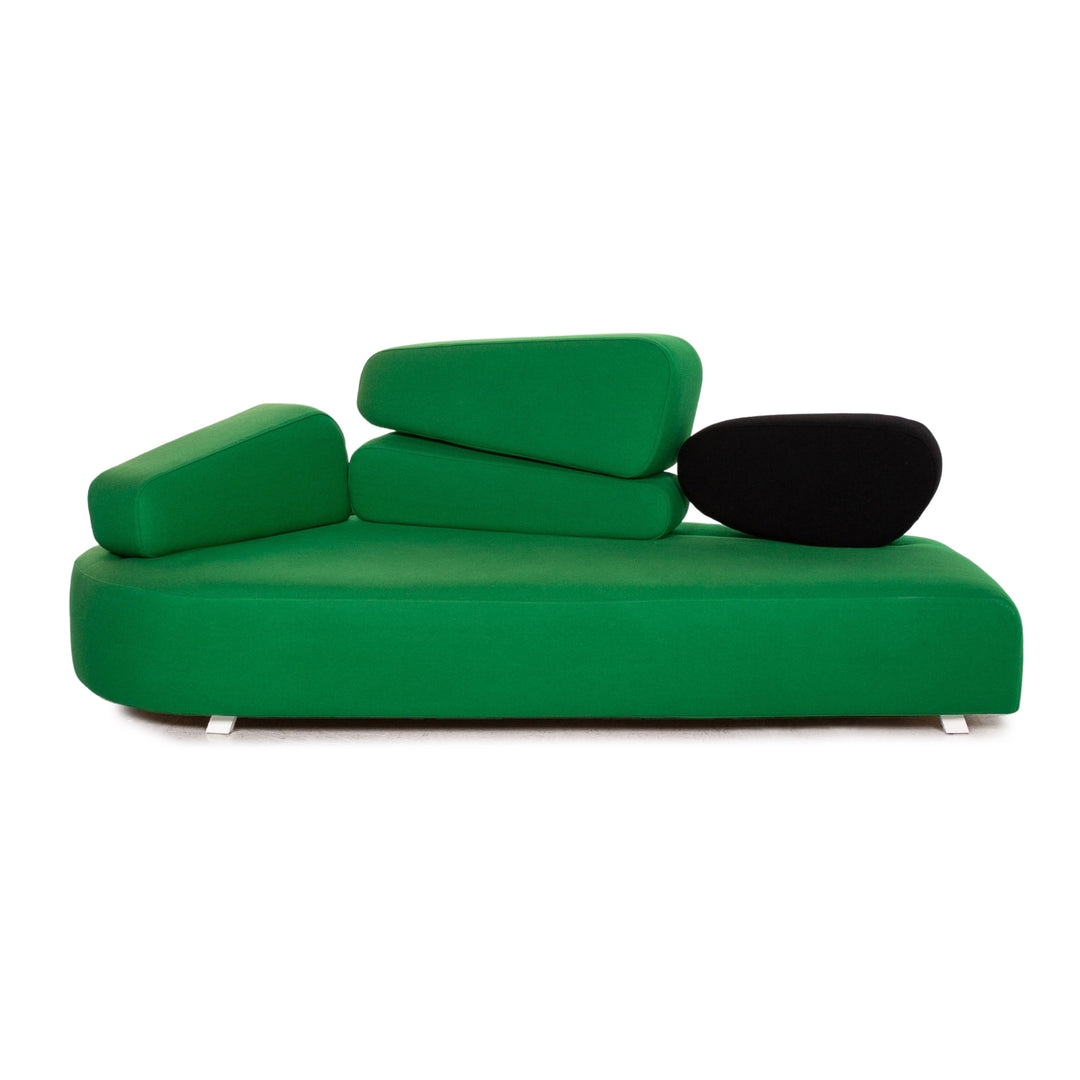 Brühl &amp; Sippold Mosspink Fabric Sofa Green Three Seater Couch #13543