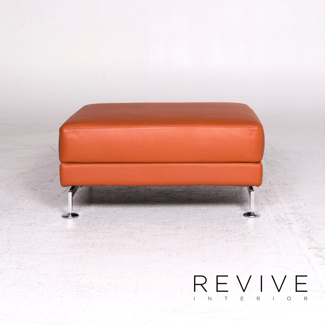 Brühl Moule Designer Leder Hocker Orange Schemel #8212