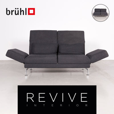 Brühl Moule Designer Stoff Sofa Grau Dreisitzer Couch Funktion #7353