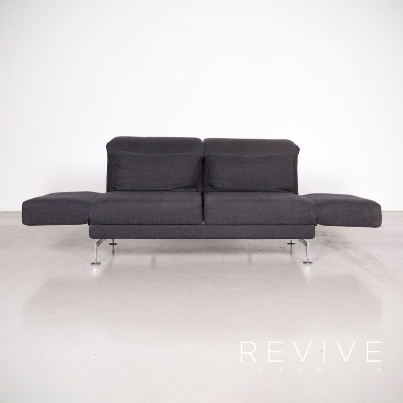 Brühl Moule Designer Stoff Sofa Grau Dreisitzer Couch Funktion 