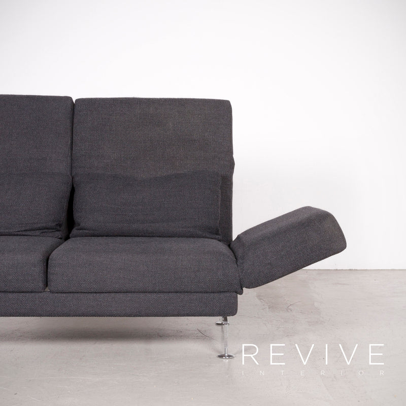 Brühl Moule Designer Stoff Sofa Grau Dreisitzer Couch Funktion 