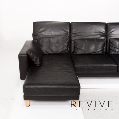 Brühl Moule Leder Ecksofa Schwarz Relaxfunktion Funktion Sofa Couch #13180