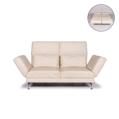 Brühl Moule Leder Schlafsofa Creme Sofa Relafunktion Funktion Couch #10769