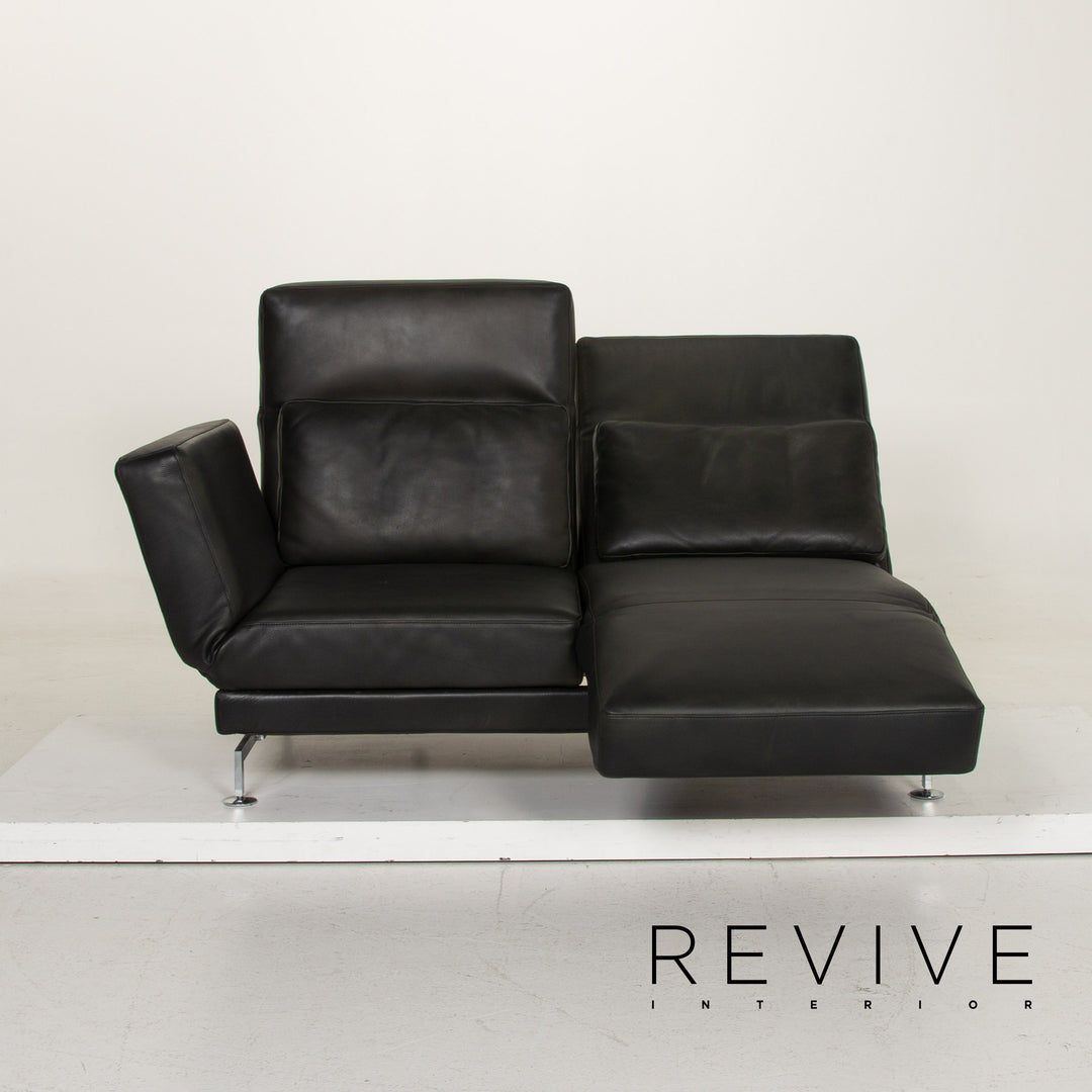 Brühl & Sippold Moule Leder Sofa Dunkelgrün Zweisitzer Relaxfunktion #14768
