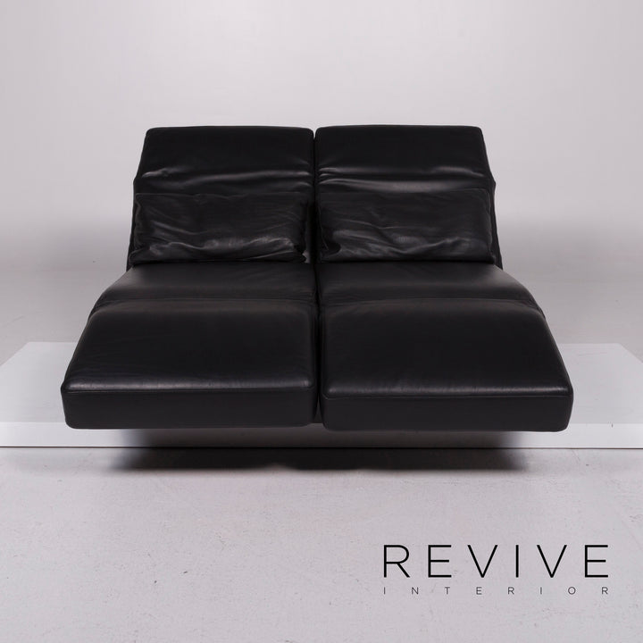 Brühl Moule leather sofa black two-seater