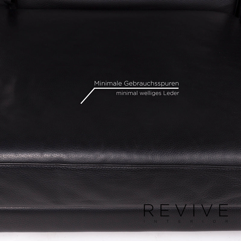 Brühl Moule Leder Sofa Schwarz Zweisitzer Relaxfunktion Funktion Couch 