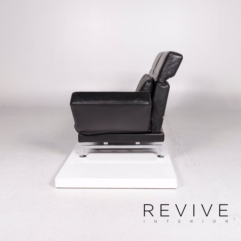 Brühl Moule Leder Sofa Schwarz Zweisitzer Relaxfunktion Funktion Couch 