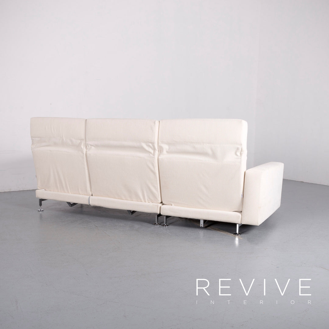 Brühl Moule Stoff Ecksofa Creme Weiß Recamiere Funktion #6271