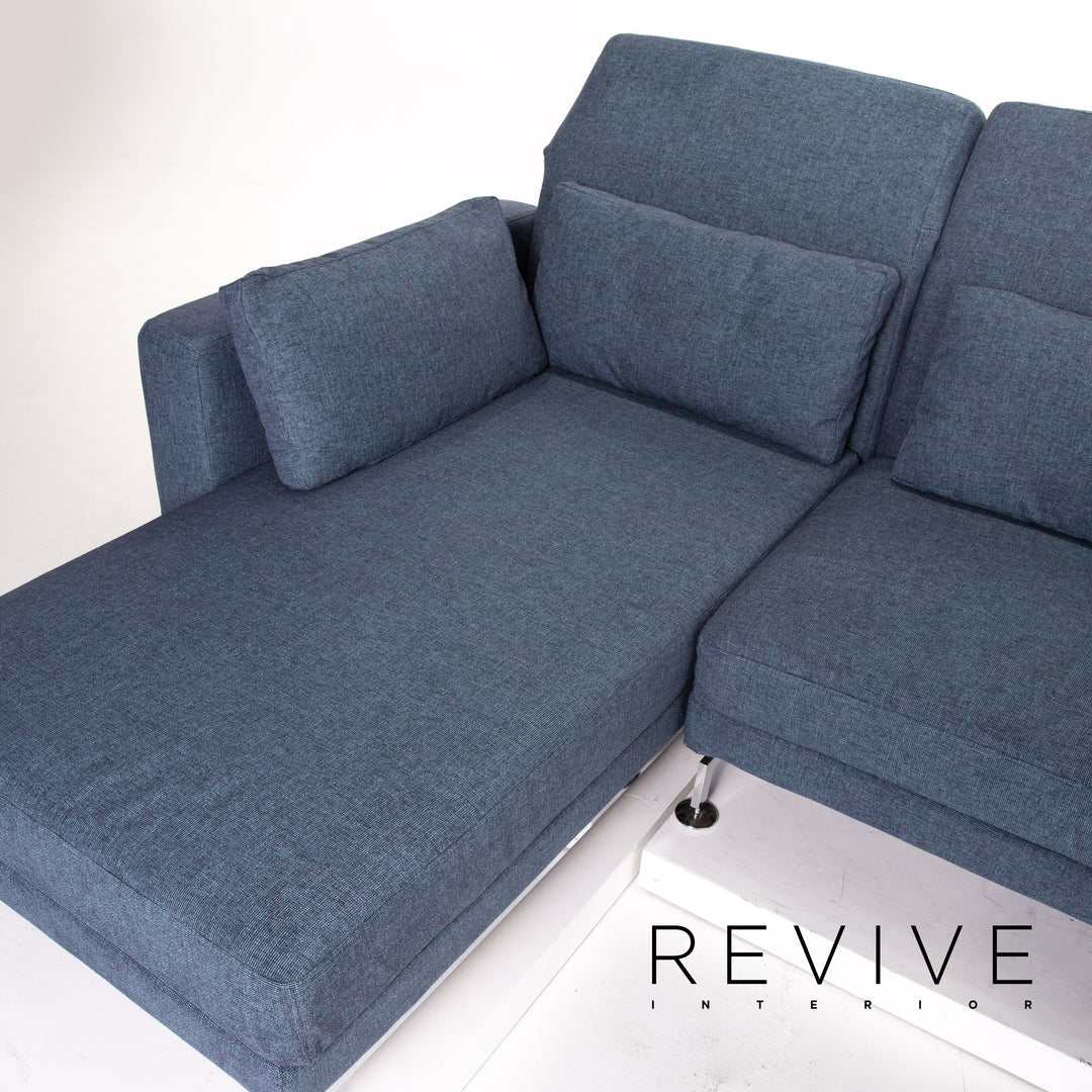 Brühl Moule fabric sofa blue function relax function couch #12929