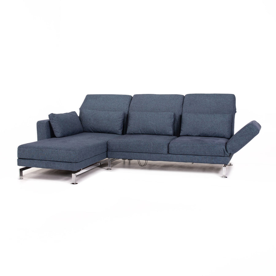 Brühl Moule fabric sofa blue function relax function couch #12929