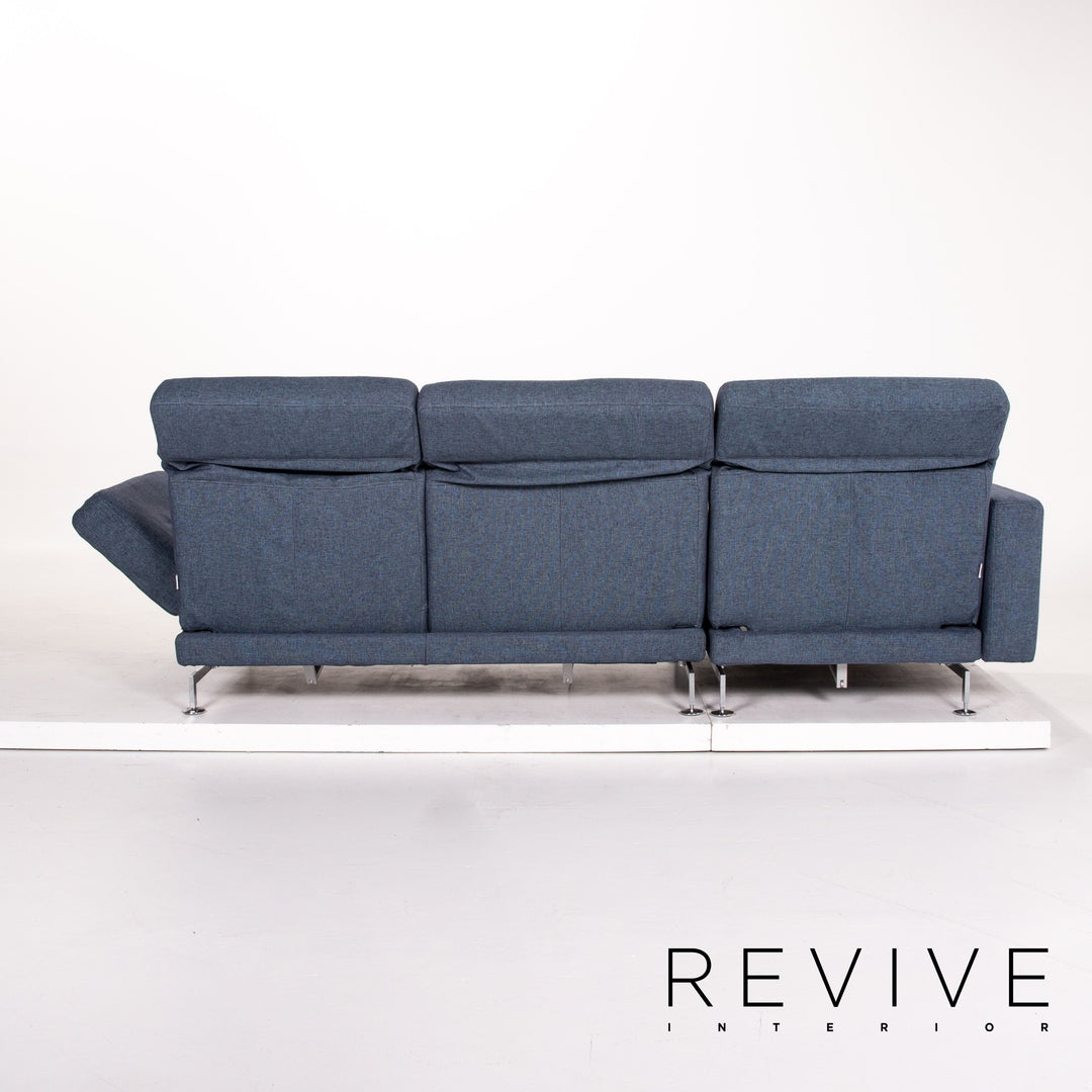 Brühl Moule fabric sofa blue function relax function couch #12929