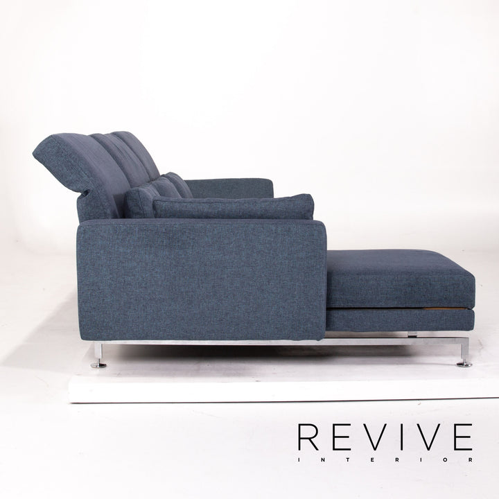 Brühl Moule fabric sofa blue function relax function couch #12929