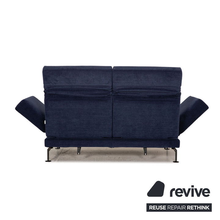 Brühl &amp; Sippold Moule fabric sofa blue two-seater function sleeping function