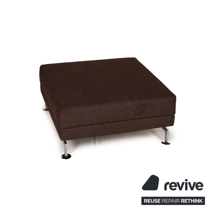 Brühl &amp; Sippold Moule fabric sofa brown corner sofa including stool function relax function couch