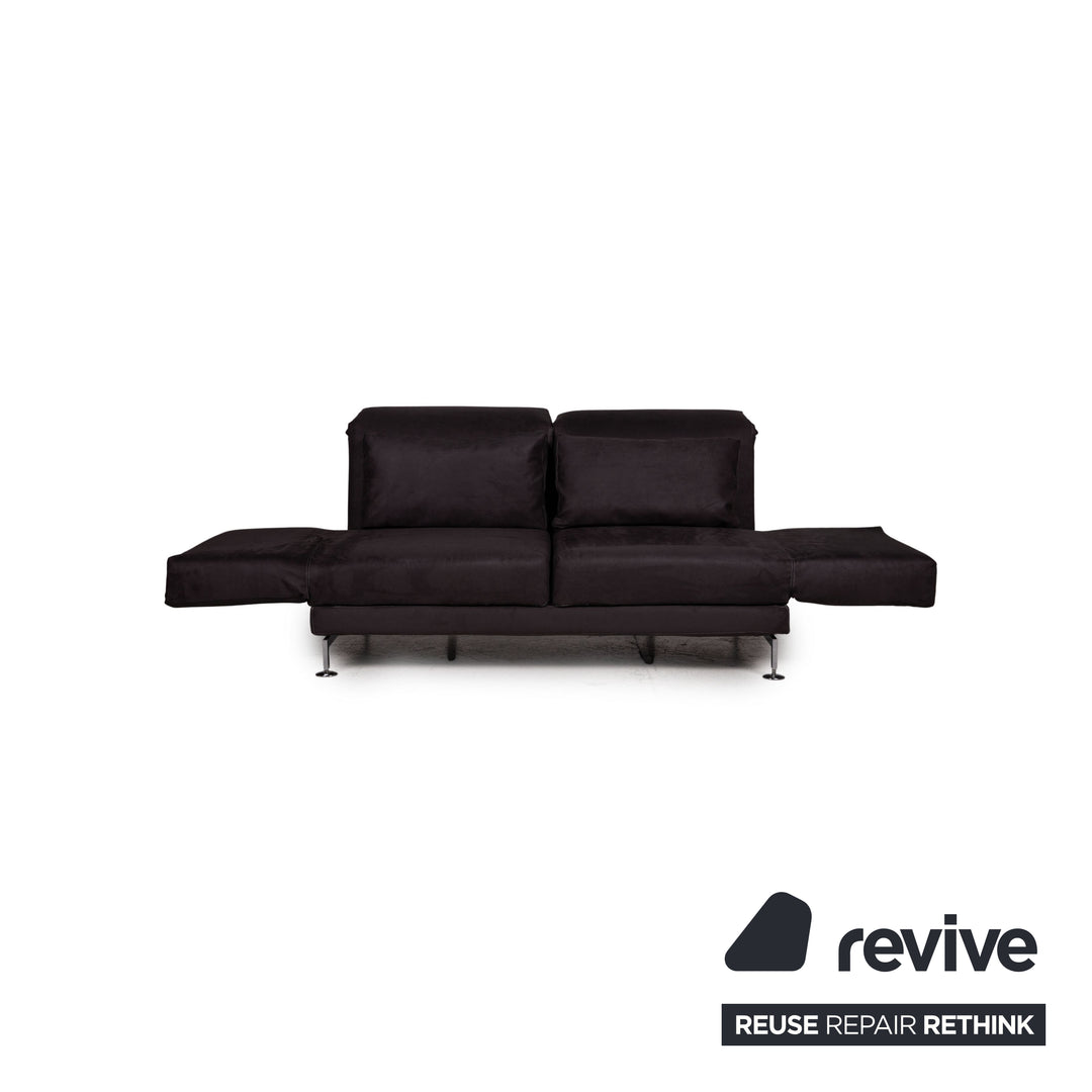 Brühl Moule Stoff Sofa Grau Zweisitzer Funktion Relaxfunktion #14452