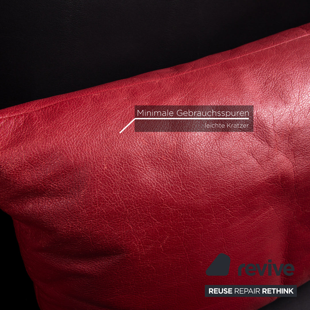 Brühl & Sippold Roro Leder Sofa Schwarz Zweisitzer Funktion Relaxfunktion Couch #15069
