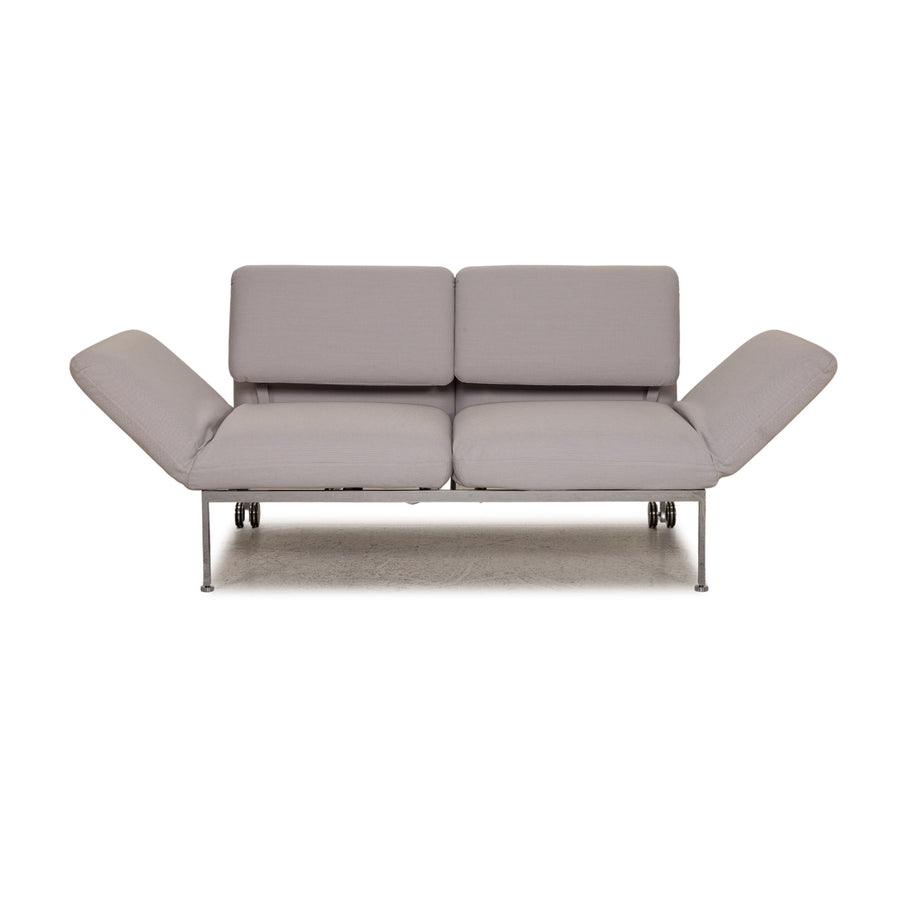 Brühl & Sippold Roro Stoff Sofa Eisblau Zweisitzer Couch Funktion Schlaffunktion