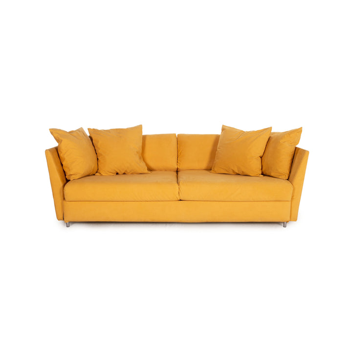 Brühl &amp; Sippold fabric sofa ocher four-seater couch