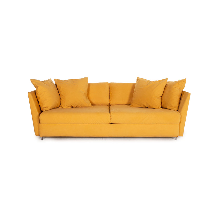 Brühl & Sippold Stoff Sofa Ocker Viersitzer Couch